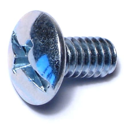 1/4-20 X 1/2 In Combination Phillips/Slotted Truss Machine Screw, Zinc Plated Steel, 100 PK